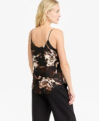 Bar Iii Women's Floral-Print Scoop-Neck Satin Camisole, Macy's Exclusive