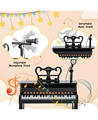 Mecale 37 Keys Music Piano With Microphone Kids Keyboard Detachable Stand
