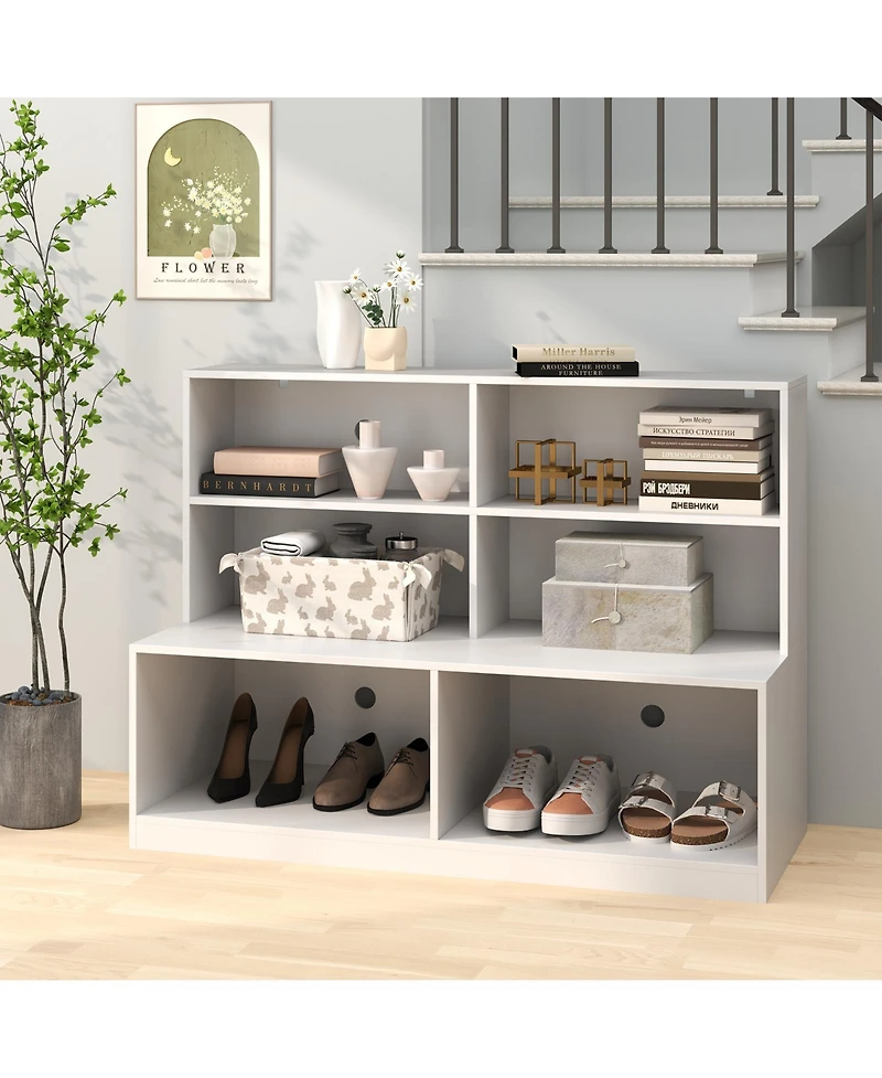 Slickblue Shoe Storage Cabinet for Entryway with 2 Anti-Tipping Safety Kits