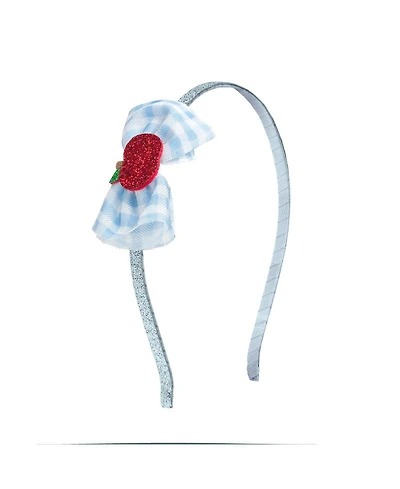 Sweet Wink Little and Big Girls Apple Gingham Tulle Bow Headband