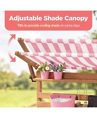 Best Choice Products Deluxe Wooden Outdoor Mud Kitchen for Kids with Canopy, Water Tank, Faucet and 11pc Accessories