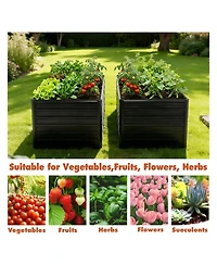 Streamdale Furniture 2-Pack 8x4x2ft Galvanized Metal Raised Garden Bed Kit