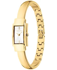 Calvin Klein Women's Moderne Gold-Tone Stainless Steel Bangle Bracelet Watch 15mm
