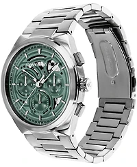 Calvin Klein Men's Distinguish Skeleton Silver-Tone Stainless Steel Bracelet Watch 44mm