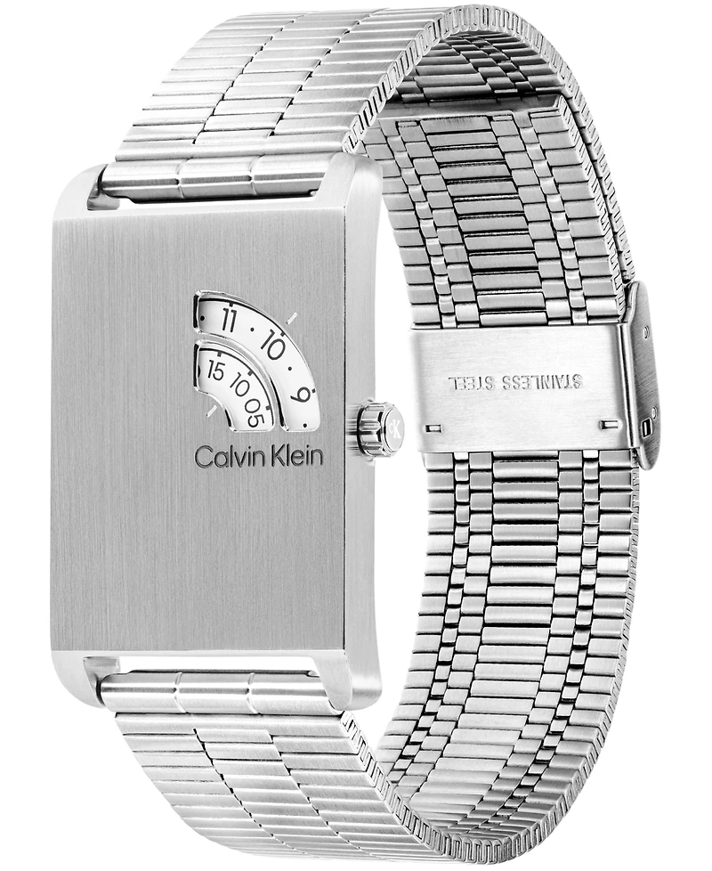 Calvin Klein Men's Dapper Silver-Tone Stainless Steel Mesh Bracelet Watch 24mm
