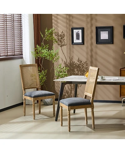 Streamdale Furniture French Country Cane Back Dining Chairs Set