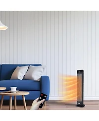 Good Housekeeping 30" Ceramic Tower Space Heater with Remote, Oscillating