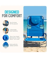 Ostrich On-Your-Back Outdoor Reclining Beach Lounge Pool Camping Chair
