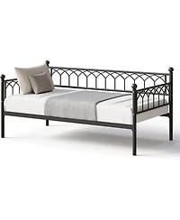 gaomon Daybed, Sofa Bed Frame with Metal Steel Slat Support, Heavy Duty Frame, Space Saving, Easy Assembly, for Small Spaces