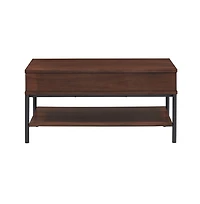 iNSPIRE Q Finish Lift-Top Coffee Table With Metal Base