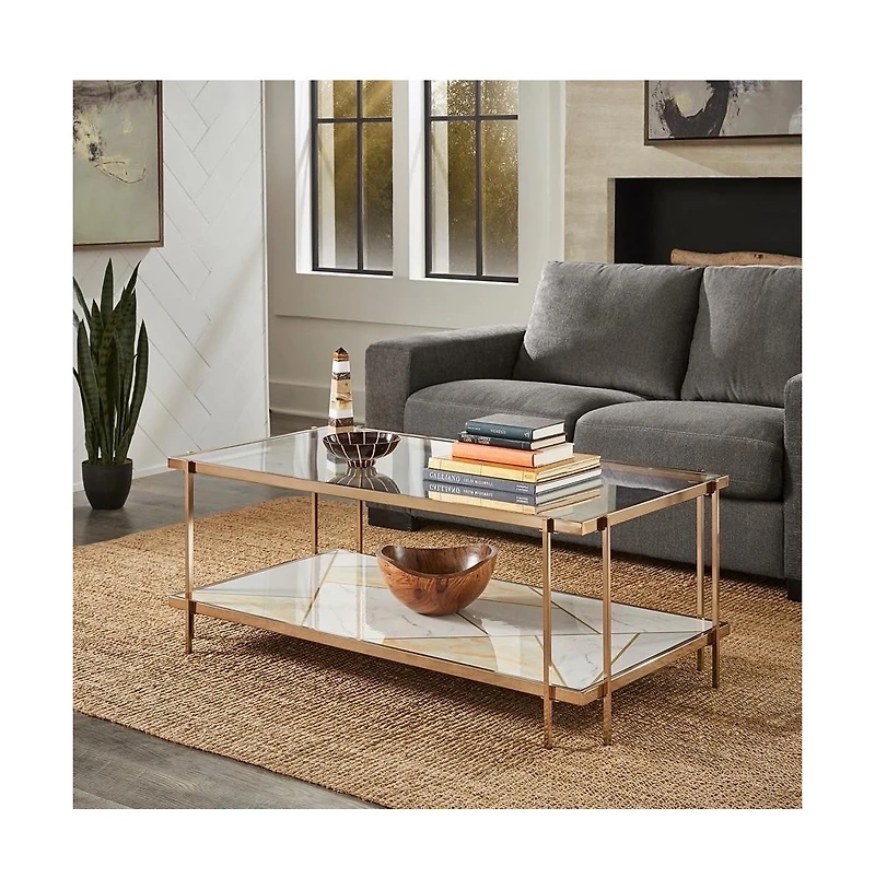 iNSPIRE Q Champagne Gold Coffee Table