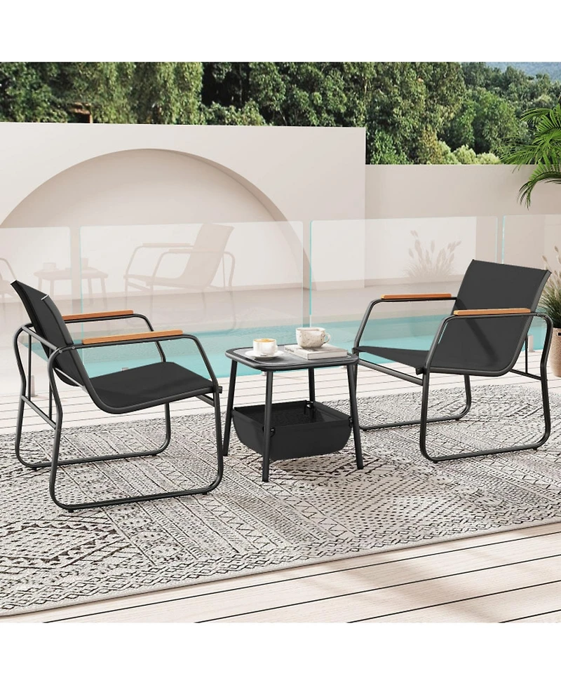 Sugift Patio Furniture Set Outdoor Bistro Conversation Set