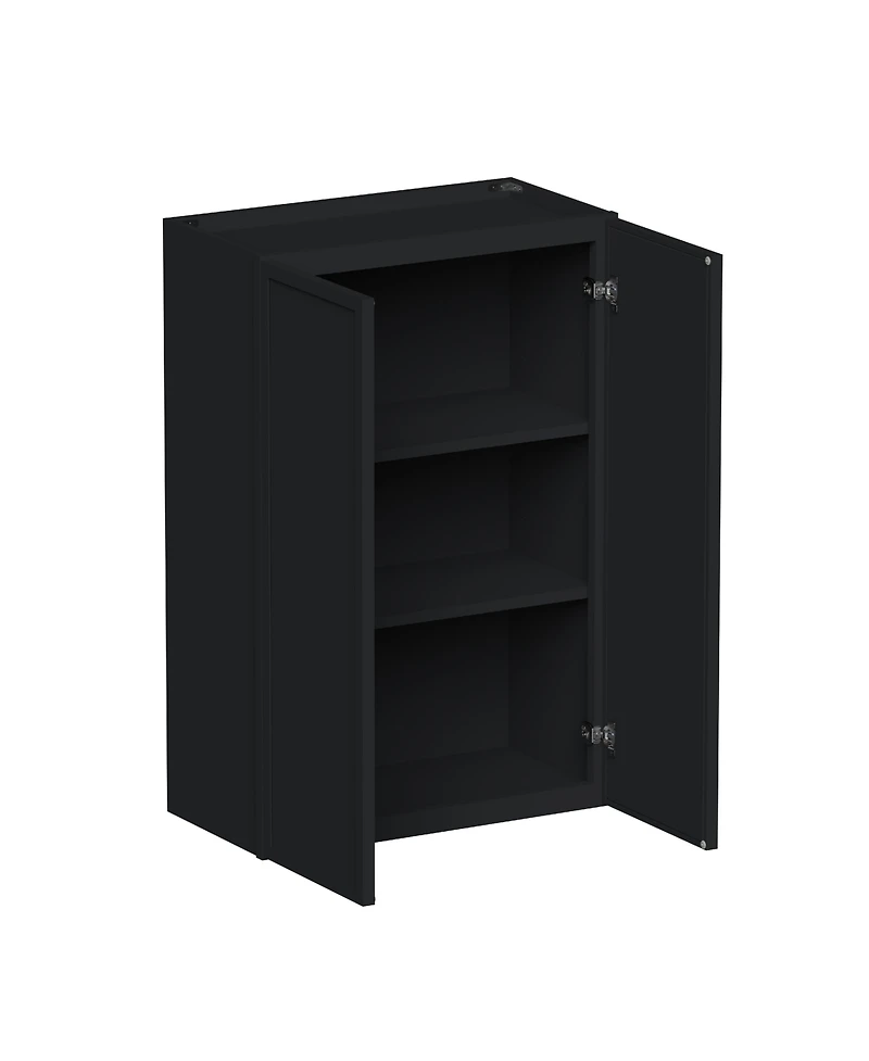 Boyel Living Standard Wall Cabinet 2 Door 2 Shelves, Ready to Assemble Kitchen Cabinet with Solid Wood Frame, Soft-Close Slides and Hinge