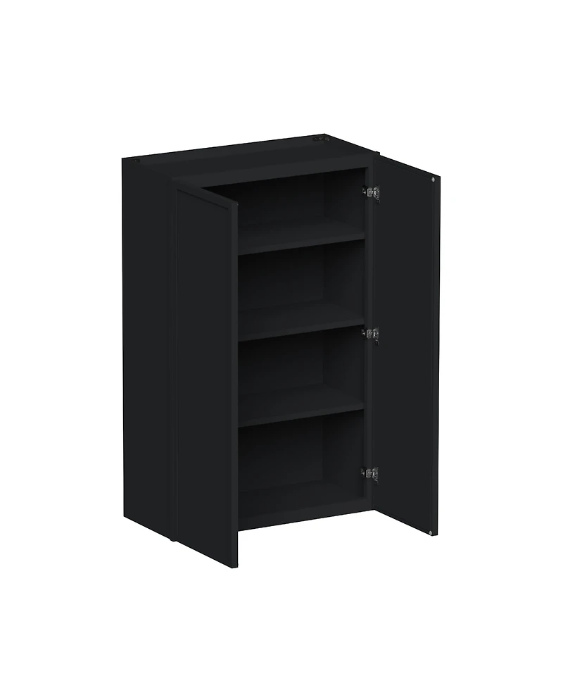 Boyel Living Standard Wall Cabinet 2 Door 3 Shelves, Ready to Assemble Kitchen Cabinet with Solid Wood Frame, Soft-Close Slides and Hinge