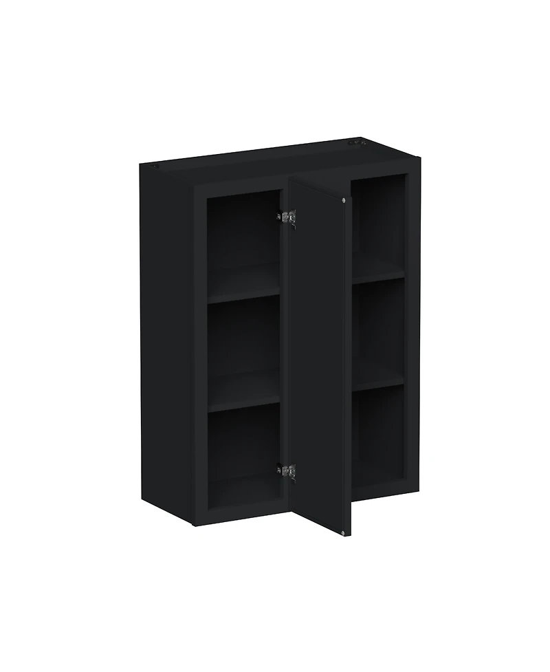 Boyel Living 36" Hight Standard Corner Wall Cabinets, Ready to Assemble Kitchen Cabinet with Solid Wood Frame, Soft-Close Slides and Hinge
