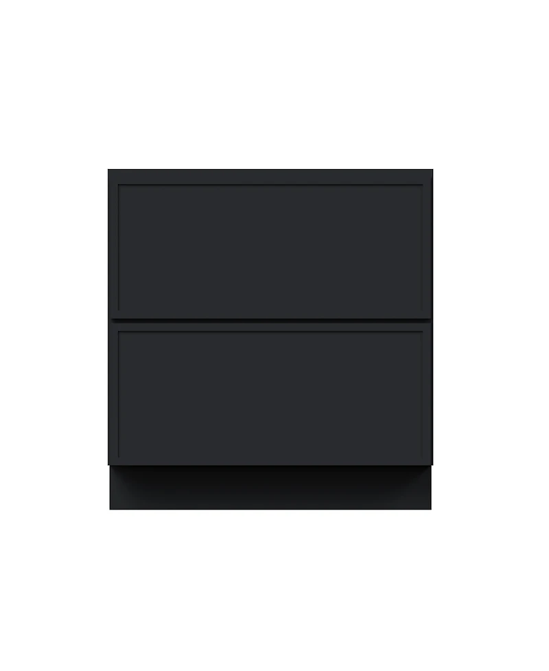 Boyel Living 33 Inch 2-Drawers Base Cabinets Kitchen Cabinets, Solid Wood Frame, Soft-Close Slides and Hinges