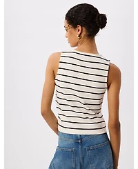Whistles Women's Stripe Button Front Tank