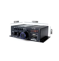 Artudatech 2 Channel 400W Bluetooth HiFi Amplifier with Usb/Sd/Fm & Remote Control