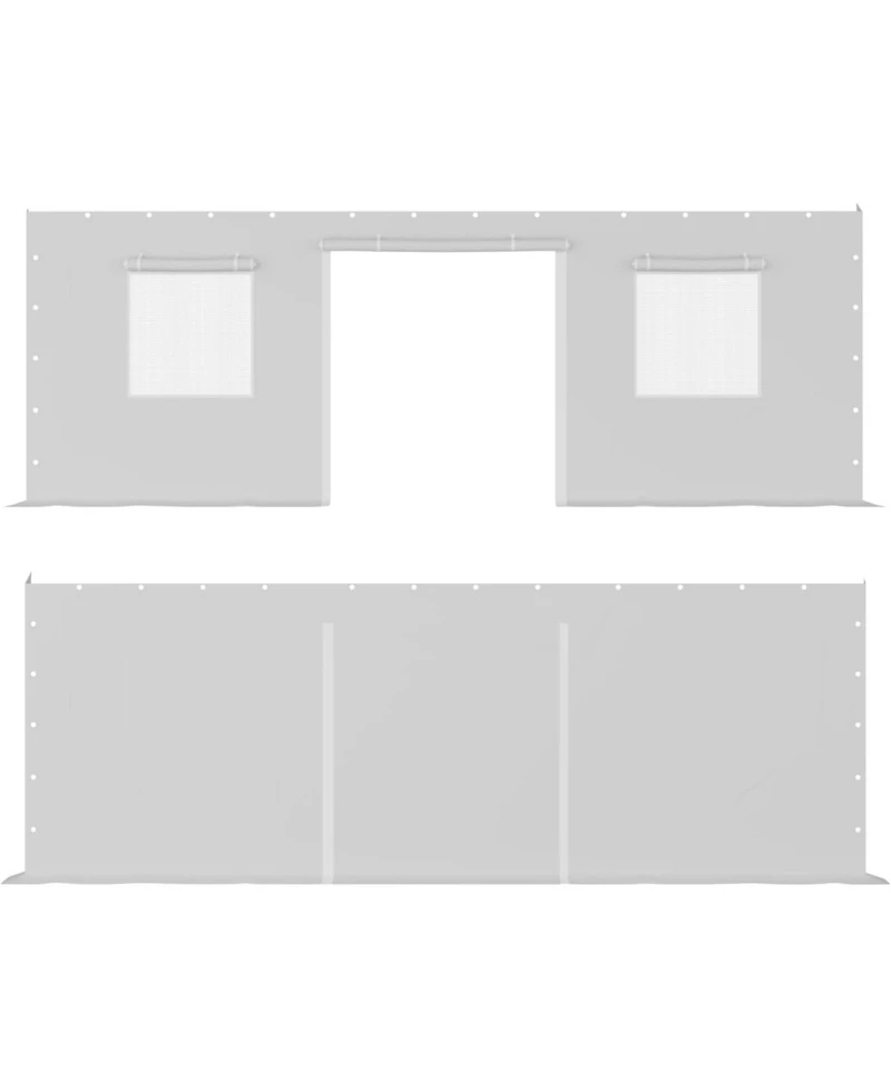 gaomon Heavy Duty Carport Sidewalls - 180G Pe Fabric, Weatherproof and Uv Protection - Fits 10' x 20' and 13' x 20' Frames