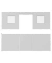 gaomon Heavy Duty Carport Sidewalls - 180G Pe Fabric, Weatherproof and Uv Protection - Fits 10' x 20' and 13' x 20' Frames