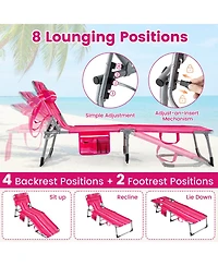 Gouun Tanning Chair with Face and Arm Holes Folding Outdoor Sunbathing Chair