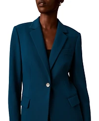 Calvin Klein Petite One-Button Notch Collar Jacket