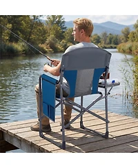 Sugift Folding Camping Chair with Cup Holder and Storage Pocket
