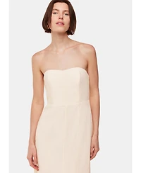 Whistles Women's Bandeau Front Slit Midi Dress