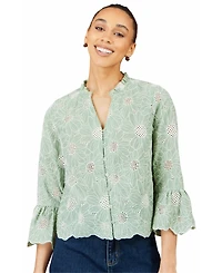 Yumi Women's 100% Cotton 3/4 Sleeve Shirt