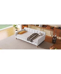 Streamdale Furniture Twin Size Upholstered Daybed with 4 Support Legs