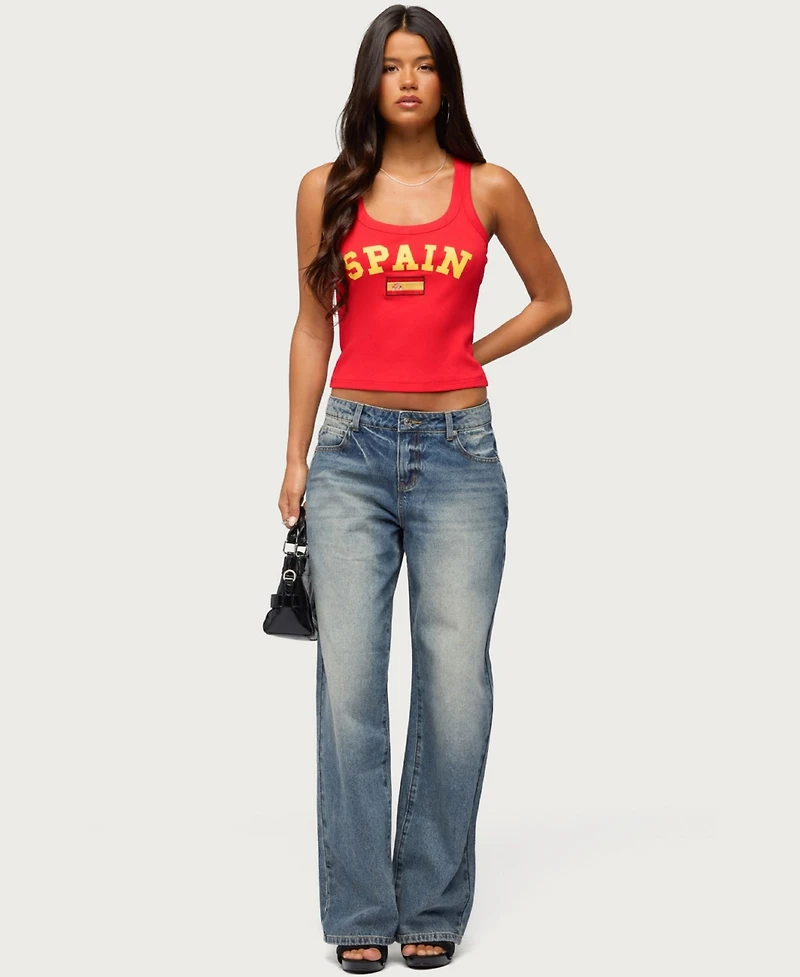 Edikted Women's Spain Ribbed Tank Top