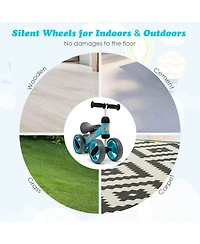 Mecale 4-Wheel Baby Balance Bike for 1-2 Year Olds, 44-lb Capacity