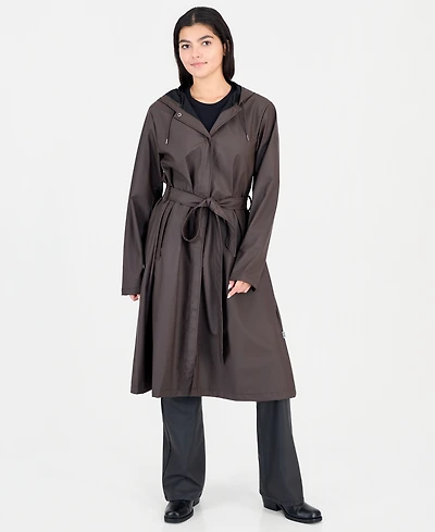 Rains Women's Waterproof A-Line Belted Raincoat