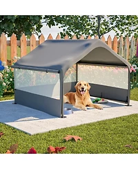 Streamdale Furniture Extra Large Outdoor Pet Tent with Mesh Windows and Canopy 4' x 4' x 3.3'
