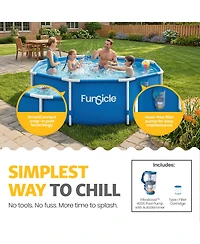Funsicle 8' x 30" Outdoor Activity Round Frame Above Ground Swimming Pool Set