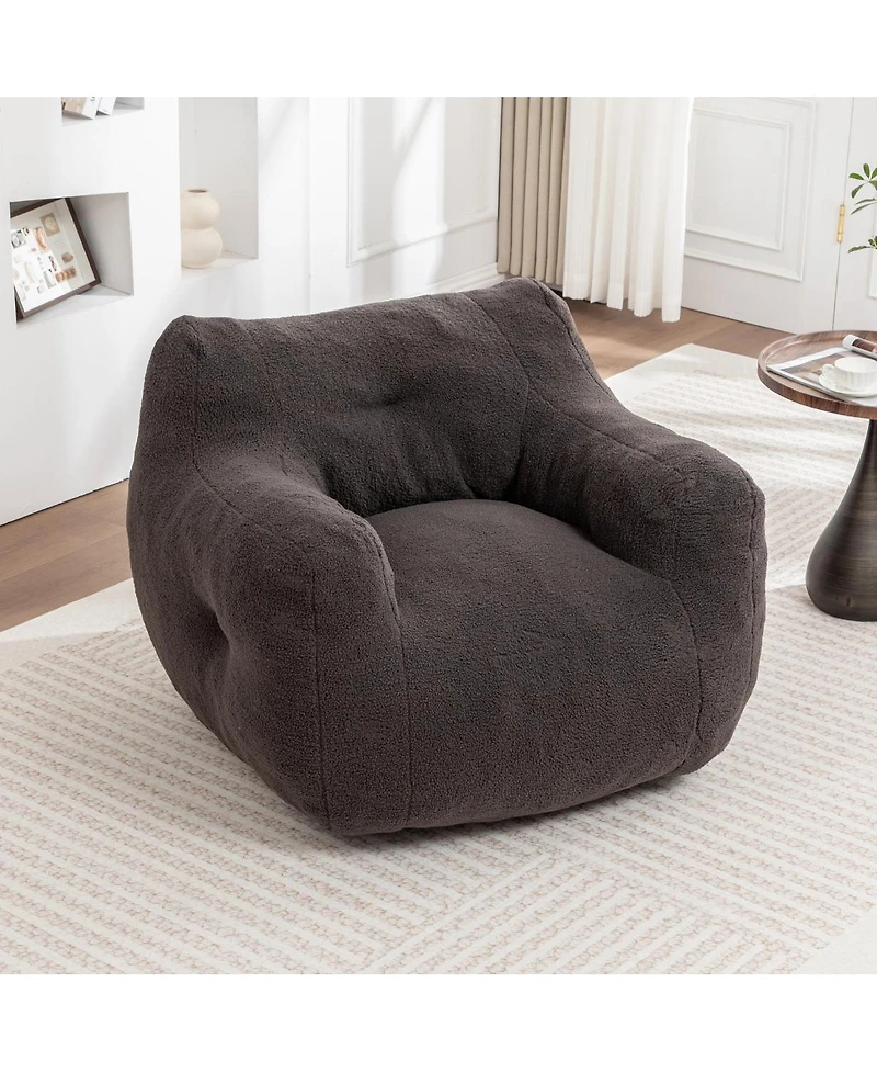 Streamdale Furniture Bean Bag Sofa Chair with Armrests and High-Density Foam