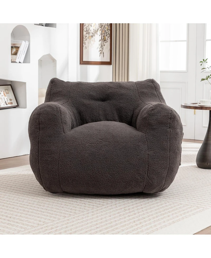 Streamdale Furniture Bean Bag Sofa Chair with Armrests and High-Density Foam