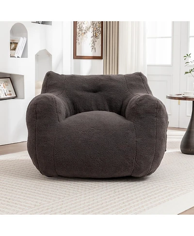 Streamdale Furniture Bean Bag Sofa Chair with Armrests and High-Density Foam