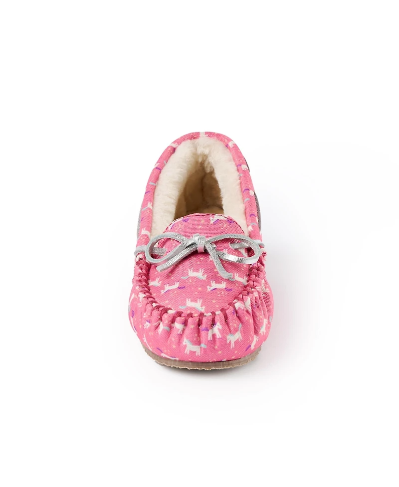 Minnetonka Kids' Unicorn Moccasin Slippers