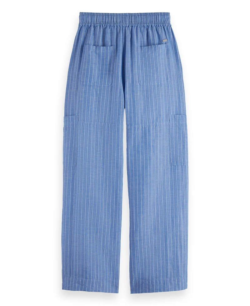 Scotch & Soda Women's Noa High-Rise Wide-Leg Pull On Cargo Pant
