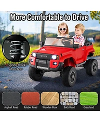 Costway Outdoor & Ride On Toys 24V 2 Seater Ride on Car for Kids Licensed Toyota LC250 Ride on Truck with Remote