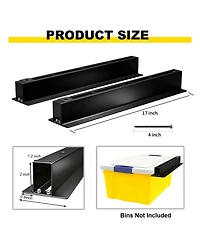 Xdovet Overhead Ceiling Mount Bin Rail Storage System