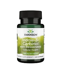 Swanson Indole-3-Carbinol with Resveratrol I3C Supplement for Cellular Protection Supports Healthy Hormone Balance 60 Capsules