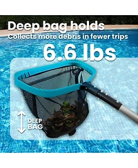 Xdovet Pool Skimmer Net Leaf Rake Ocean Deep Bag