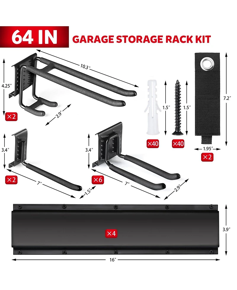 Xdovet Wall Mount Storage Rack Organizer Garden Tool Holder