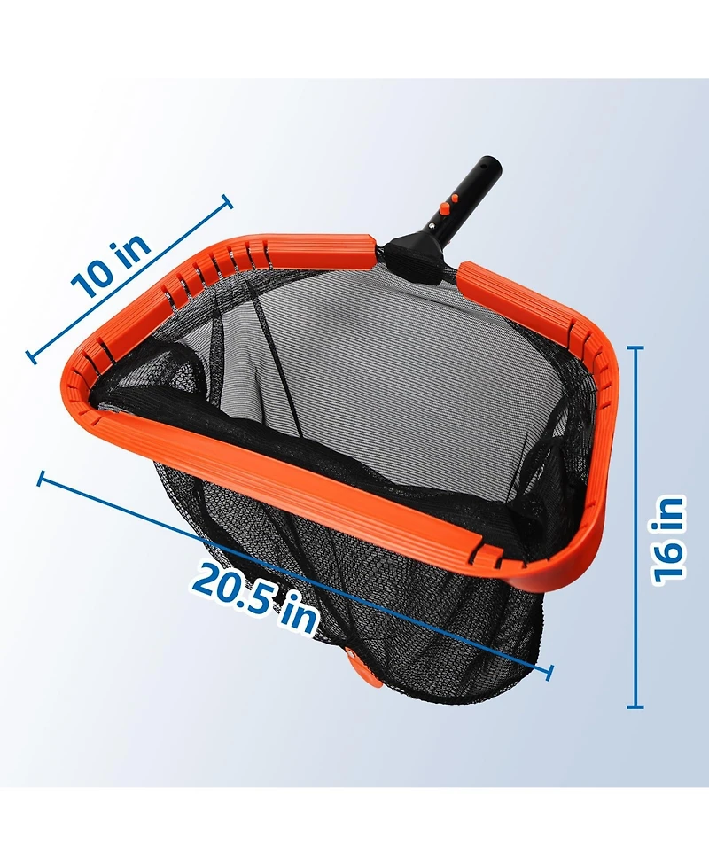 Xdovet Pool Net Skimmer Double-layer Aluminum Frame Leaf Rake