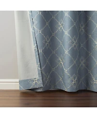 Sun Zero Adria Trellis Embroidered 100percentage Blackout Grommet Curtain Panel