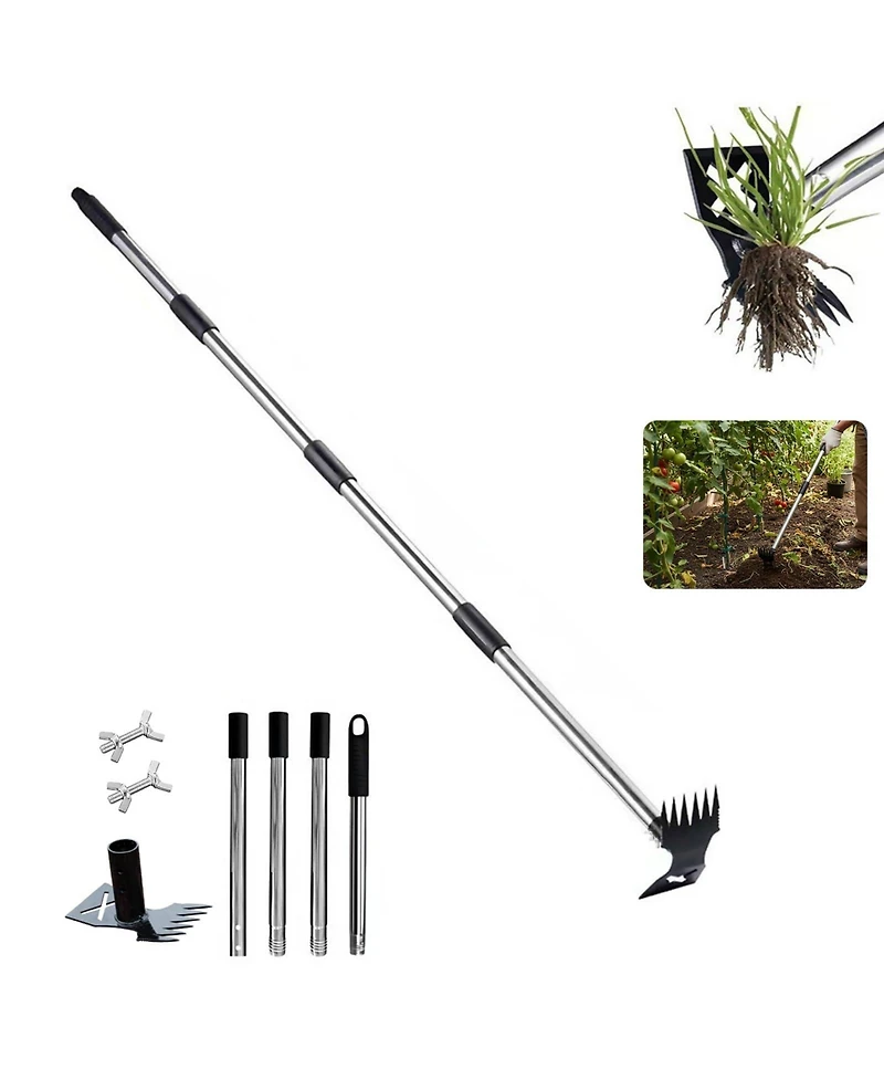 Xdovet Gardening Weeder Tool Long Handle Heavy Duty Weed Puller