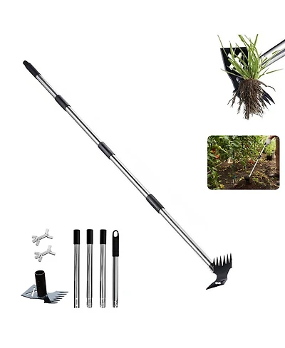 Xdovet Gardening Weeder Tool Long Handle Heavy Duty Weed Puller