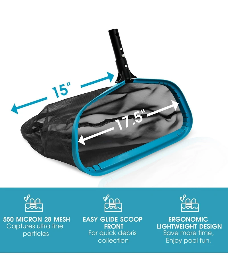 Xdovet Pool Skimmer Net Aluminum Frame Nylon Mesh Rake